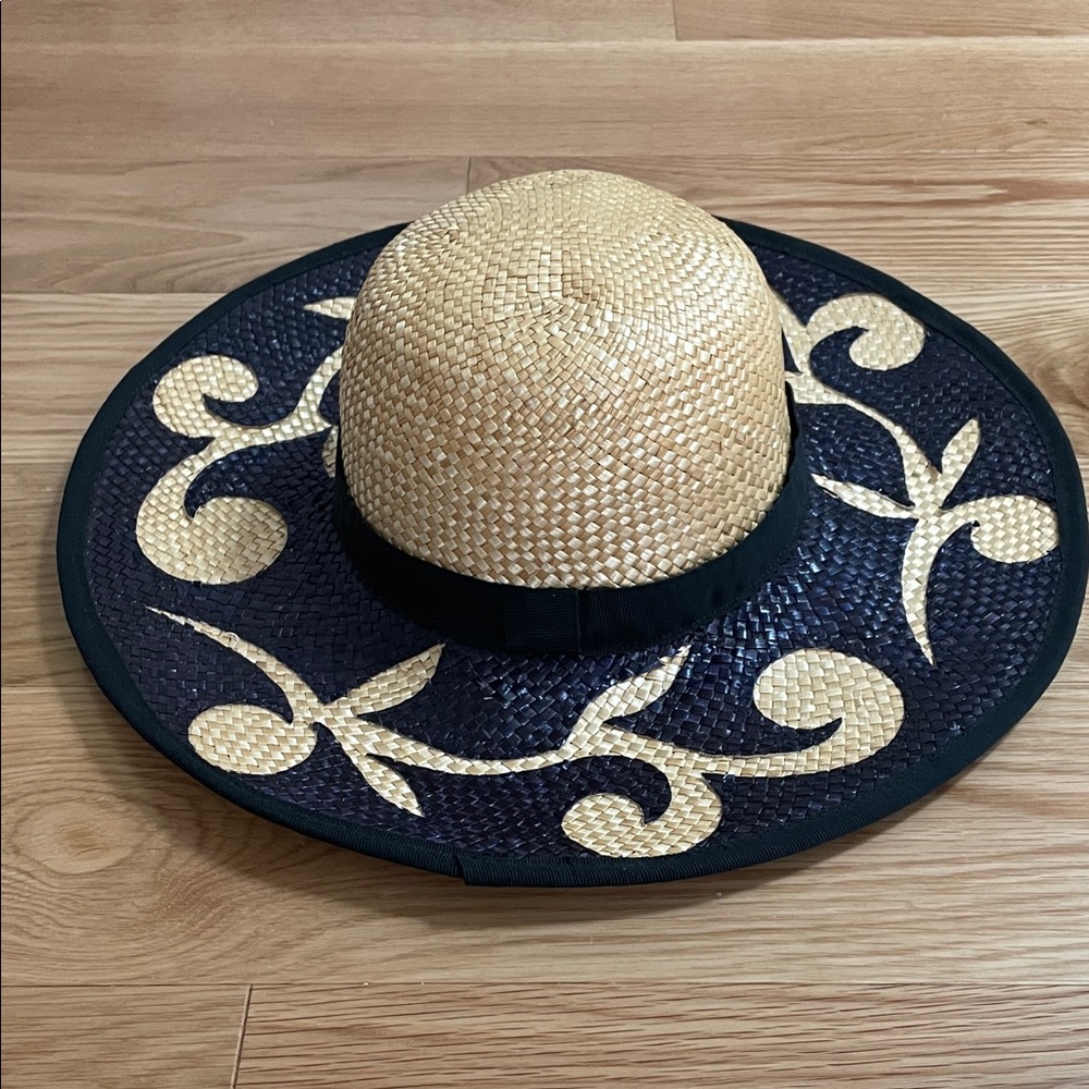 Bloomingdale's Wide Brim Straw SunHat - Italy